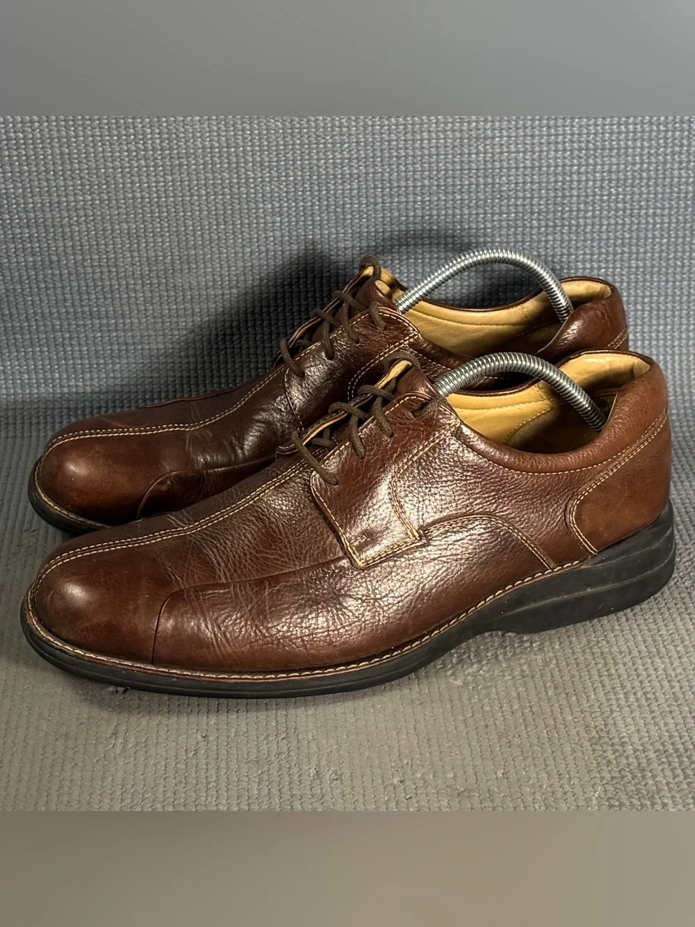 JOHNSTON‎ & MURPHY Men’s Sheep Skin Leather Dress Shoes Brown Size Medium 11